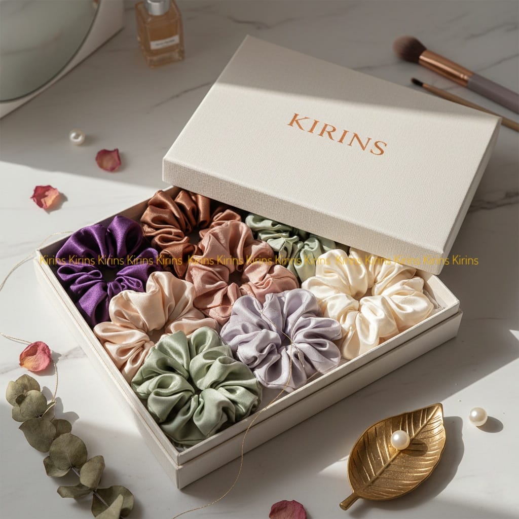 Satin Luxe Scrunchie Set – 7 Handmade Satin Colors